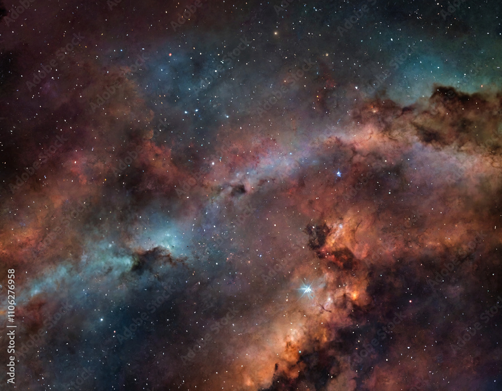 Fototapeta premium Space background with many stars