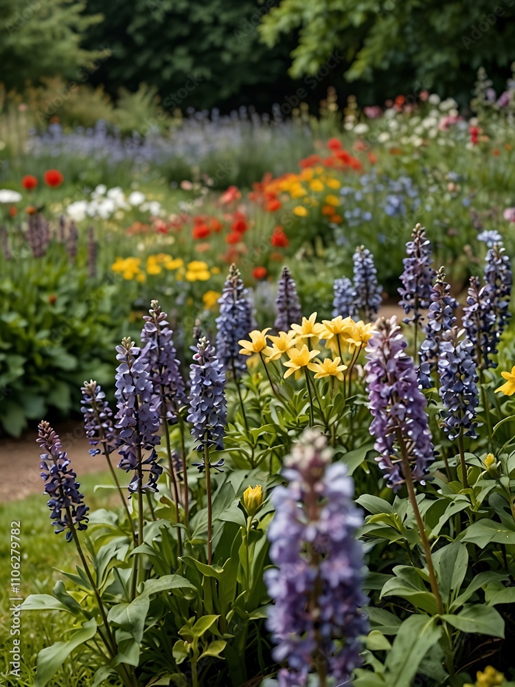 Obraz premium June blooms in an English garden.