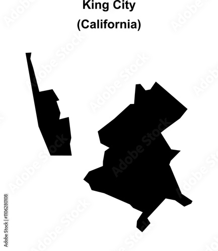 King City (California) blank outline map