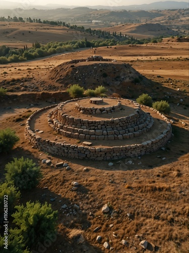 Karakus Tumulus, an ancient site in Adıyaman. photo