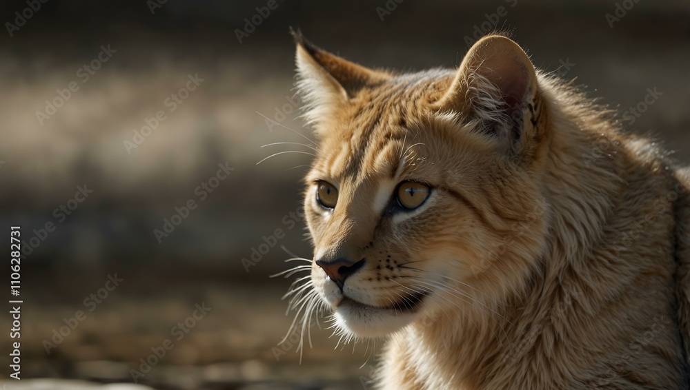Kitten reflecting as a lion, symbolizing transformation. Kitten reflecting as a lion, symbolizing transformation.
