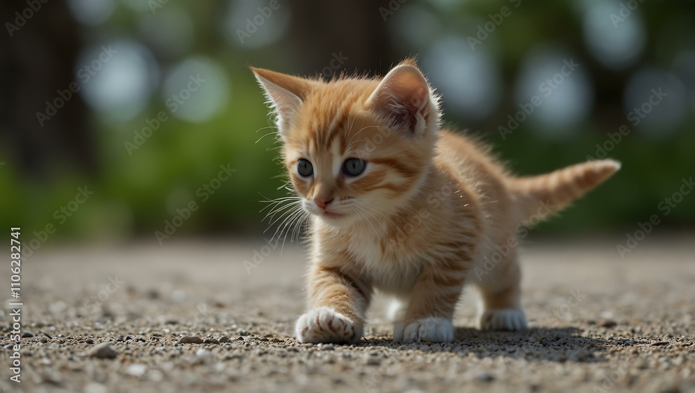 Kitten playing. Kitten playing.