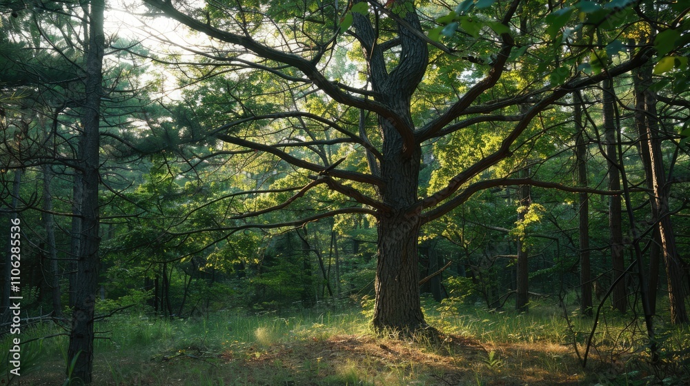 Old pine tree in the woods. Old pine tree in the woods.