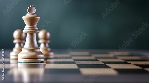 Visualizing economic strategy competitive advantage through strategic chess pieces advancing photo