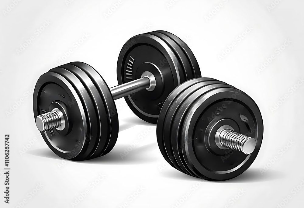 Dumbbells isolated on white background with clipping path Dumbbells isolated on white background with clipping path
