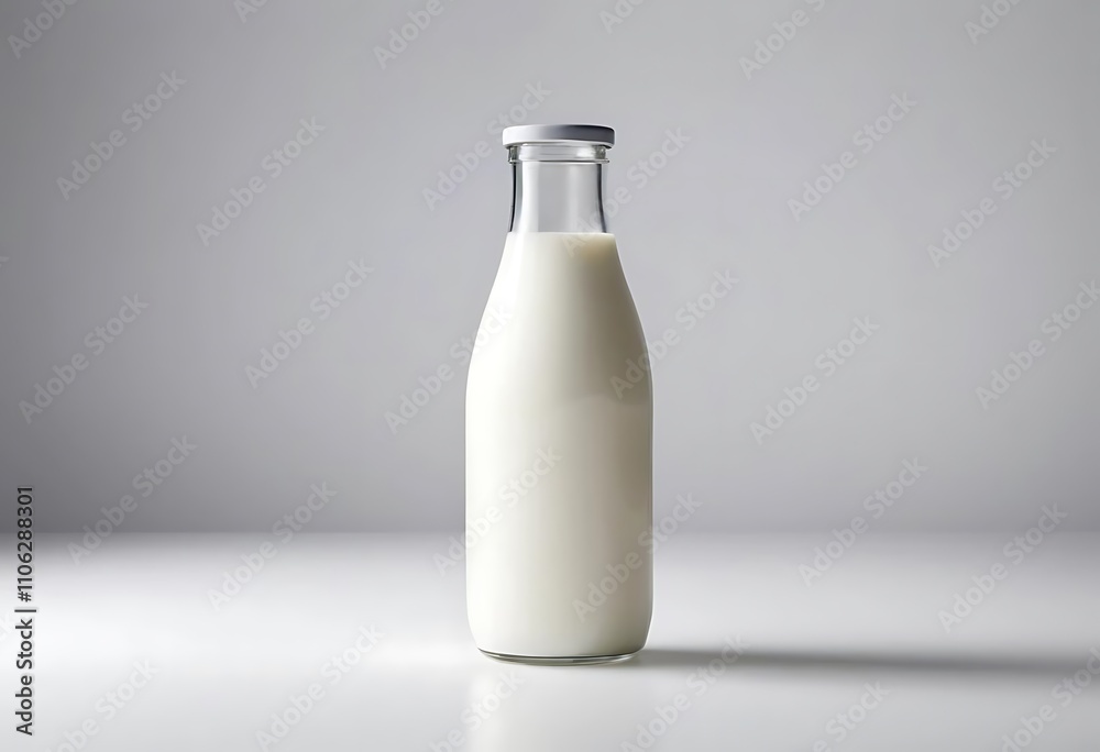 glass bottle with delicious milk glass bottle with delicious milk