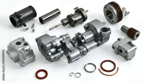 Detailed showcase of precision machinery components