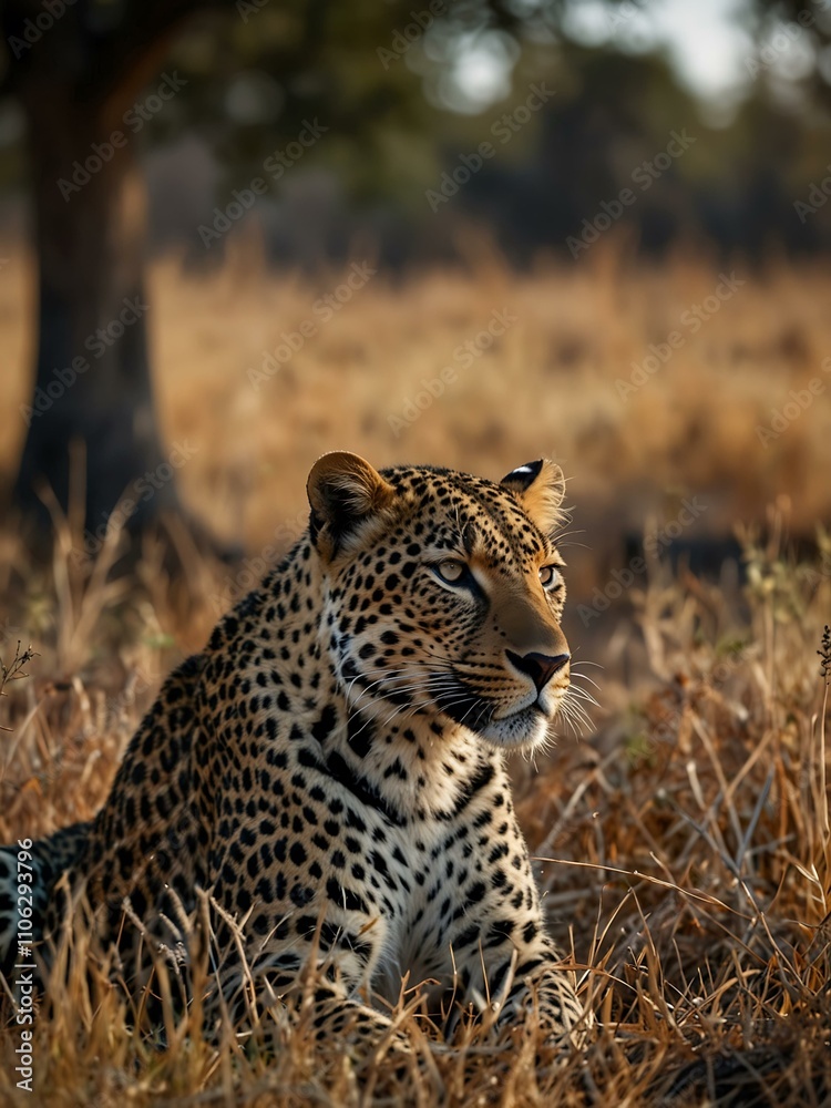 Leopard with a wildlife photographer in nature. Leopard with a wildlife photographer in nature.