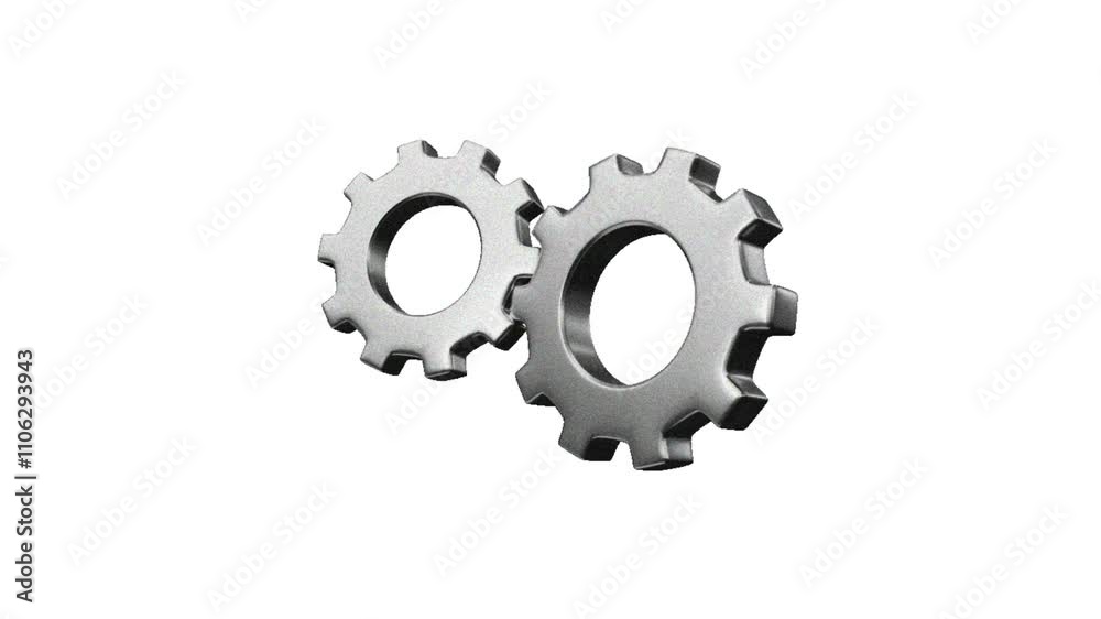 Settings icon animation isolated on Transparent Background. Settings icon animation isolated on Transparent Background.