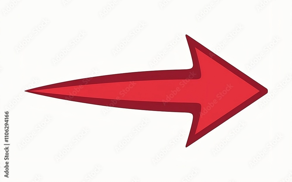 A bold and vibrant red arrow pointing to the right, sharp design with clean edges on a plain white background. Ideal for use in advertisements, infographics and navigation designs A bold and vibrant red arrow pointing to the right, sharp design with clean edges on a plain white background. Ideal for use in advertisements, infographics and navigation designs