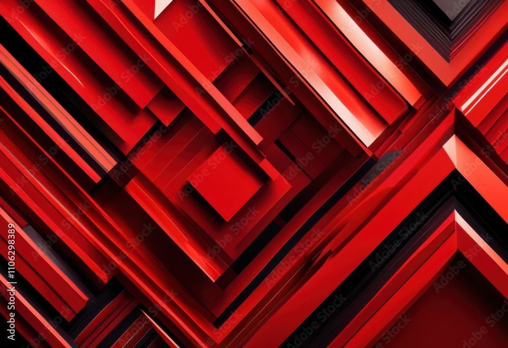 Fototapeta premium captivating collection vibrant abstract images showcasing rich red textures bold patterns, art, color, geometric, design, canvas, composition, dynamic, shape