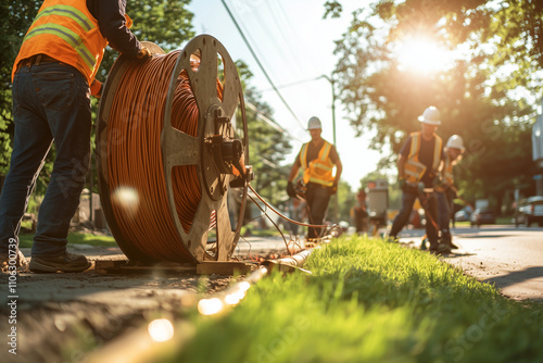 Fiber Optic Cable Installation in Urban Area 