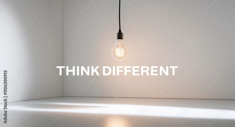 Creative light bulb Think different creative idea concept. Creative light bulb Think different creative idea concept.