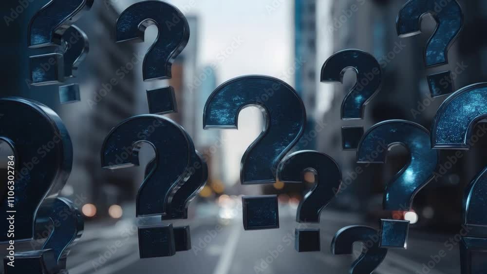 Exploring unanswered questions in a bustling city environment during twilight