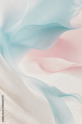 abstract pastel blue pink background with flowing shapes soft gradients.