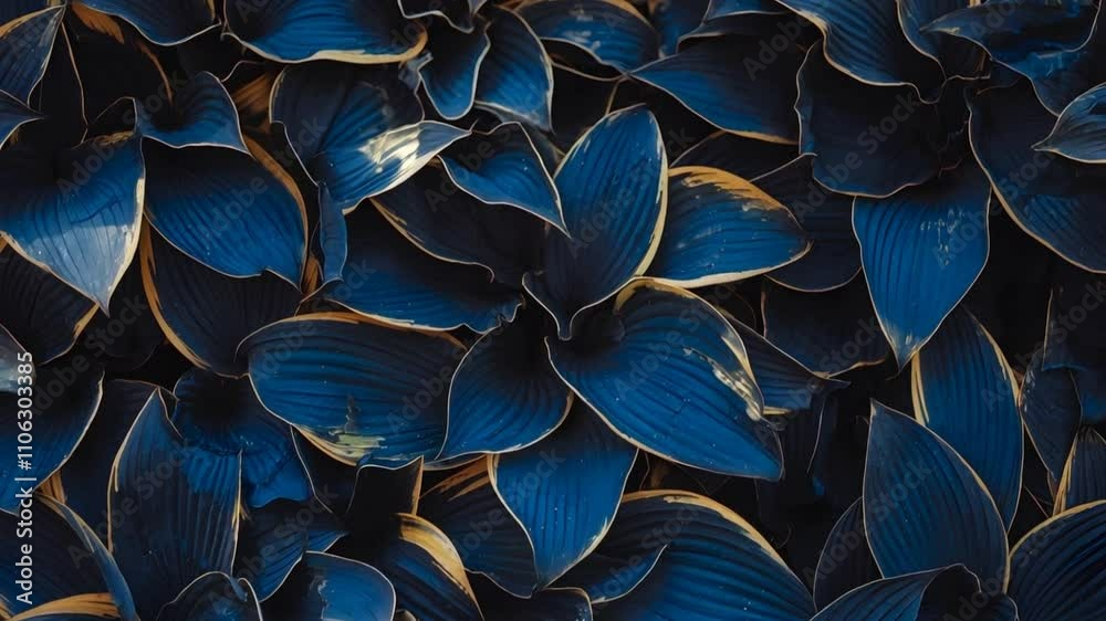 Stunning close-up of vibrant blue leaves showcasing intricate textures and unique patterns in natural beauty Stunning close-up of vibrant blue leaves showcasing intricate textures and unique patterns in natural beauty