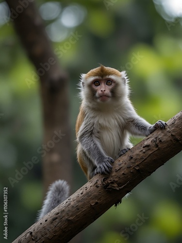 Long-tailed monkey.