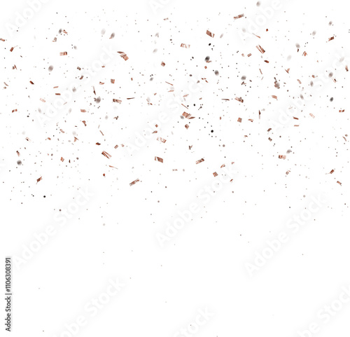 Rose Gold Confetti Clipart Photo Overlays