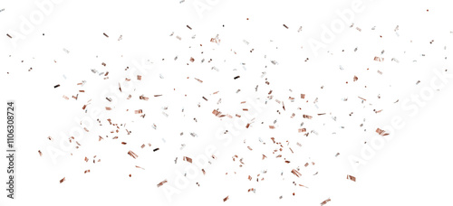 Rose Gold Confetti Clipart Photo Overlays