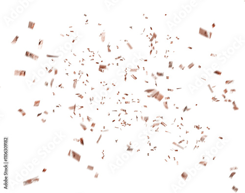 Rose Gold Confetti Clipart Photo Overlays