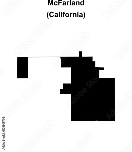 McFarland (California) blank outline map