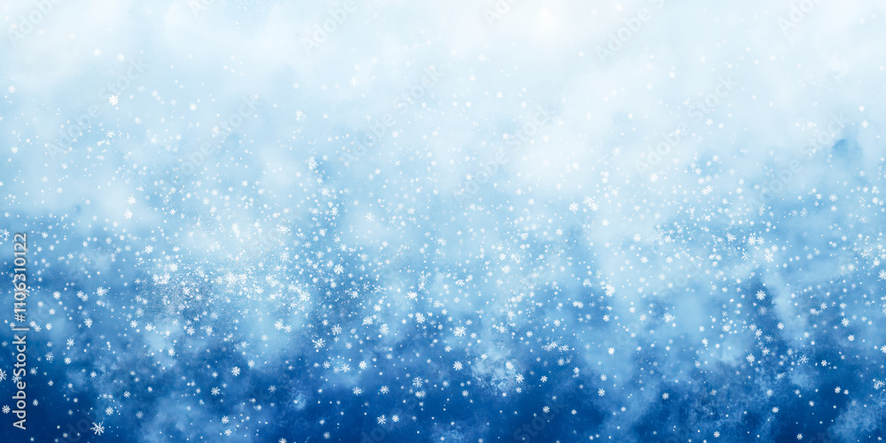 Light blue background with frosted glass effect and frozen snowflakes. Banner and poster concept. Light blue background with frosted glass effect and frozen snowflakes. Banner and poster concept.