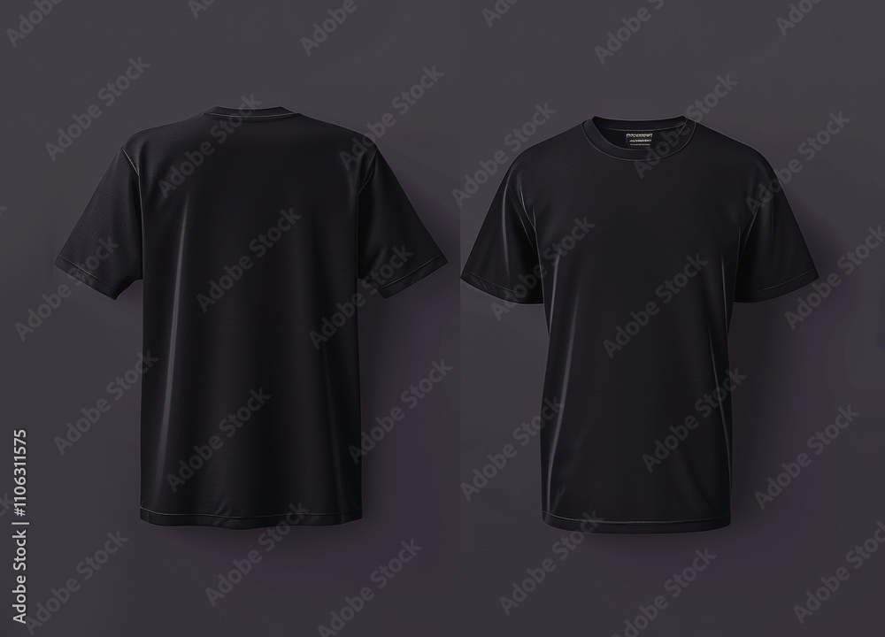 black T-shirt mockup Generative AI black T-shirt mockup Generative AI