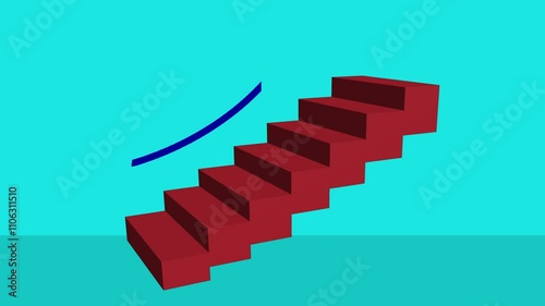 Wallpaper Mural animated of heaped success stairs with upwardarrow Torontodigital.ca