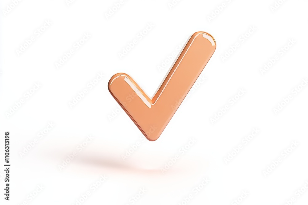 orange check mark symbol on white background orange check mark symbol on white background