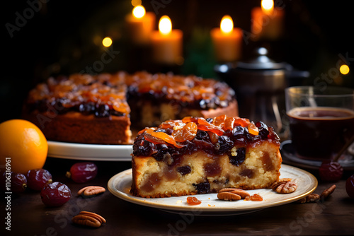 Bolo Rei Portuguese Christmas Cake with Candied Fruits and Nuts