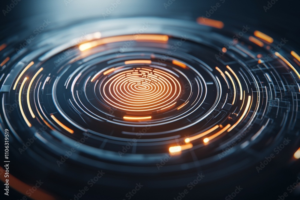 Futuristic digital abstract background with glowing circular patterns Futuristic digital abstract background with glowing circular patterns