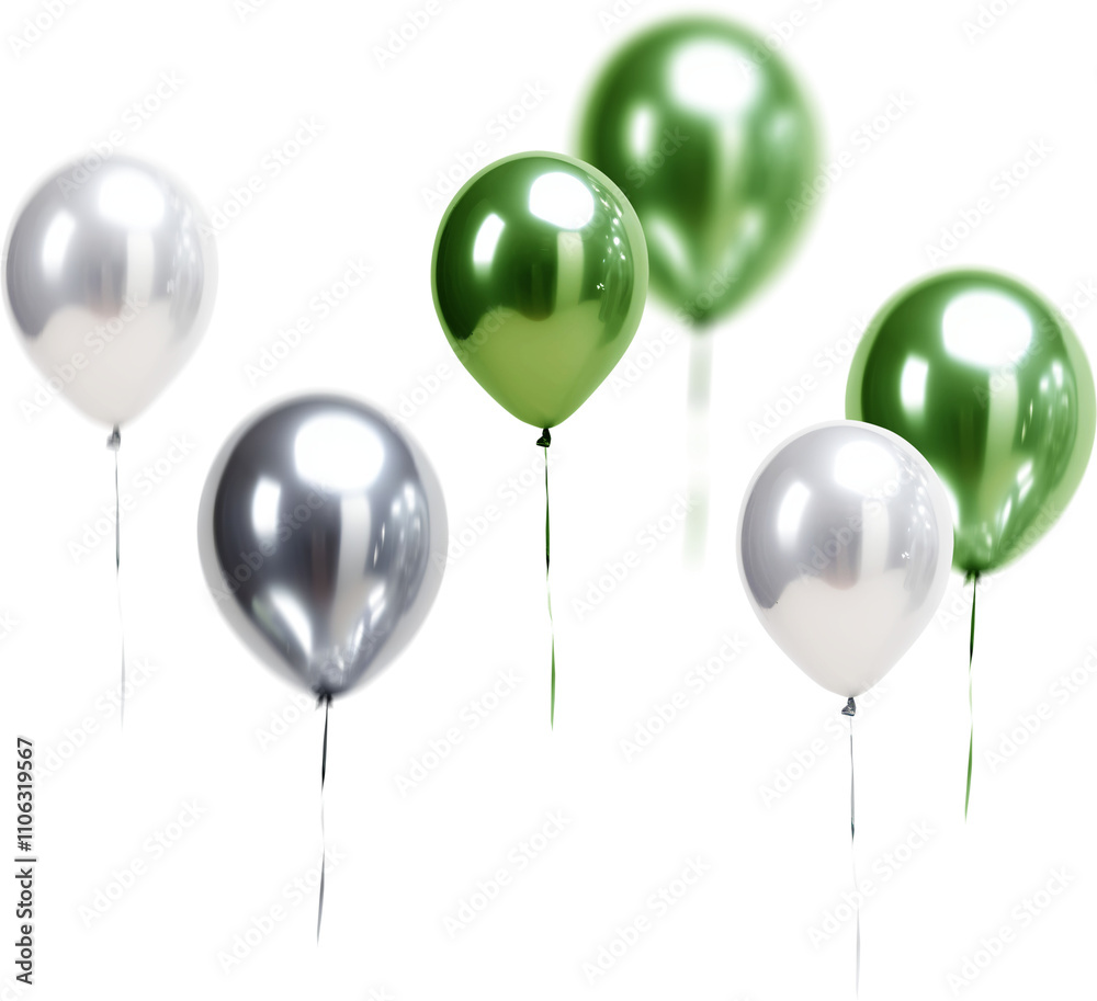 Green Lucky Day Balloons in the air photo effect clipart Green Lucky Day Balloons in the air photo effect clipart