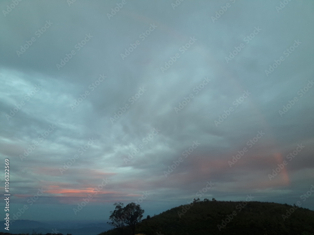 rainbow over the clouds rainbow over the clouds