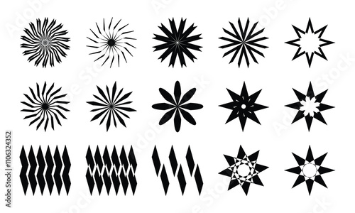 Wallpaper Mural postmodern abstract vector element. geometric shapes vector Torontodigital.ca