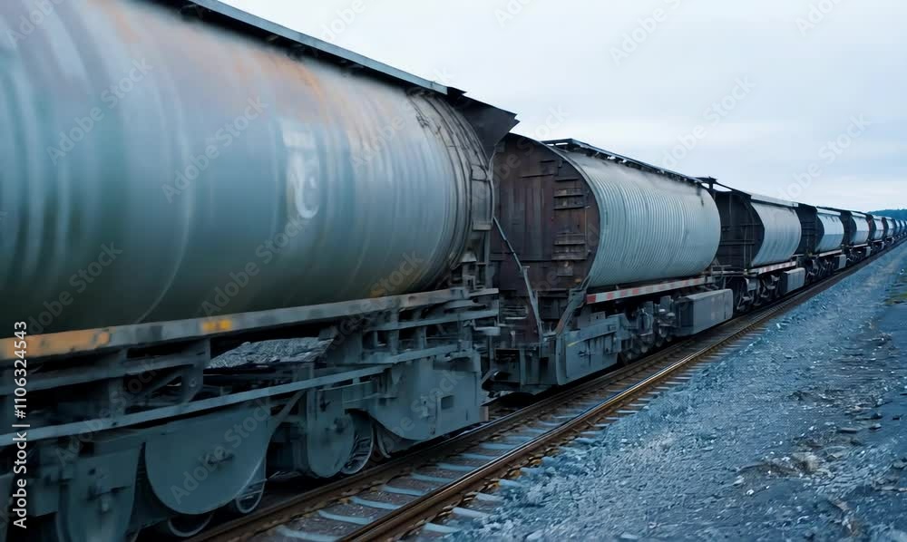 a freight train's journey captured from below a freight train's journey captured from below