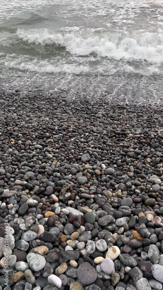 Waves and rocks at Lima beach Peru Waves and rocks at Lima beach Peru