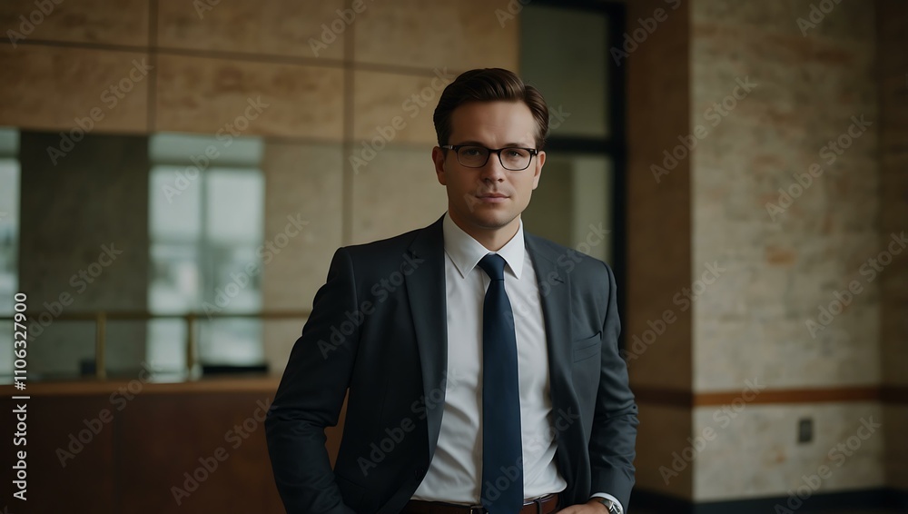 Man dressed in business attire. Man dressed in business attire.