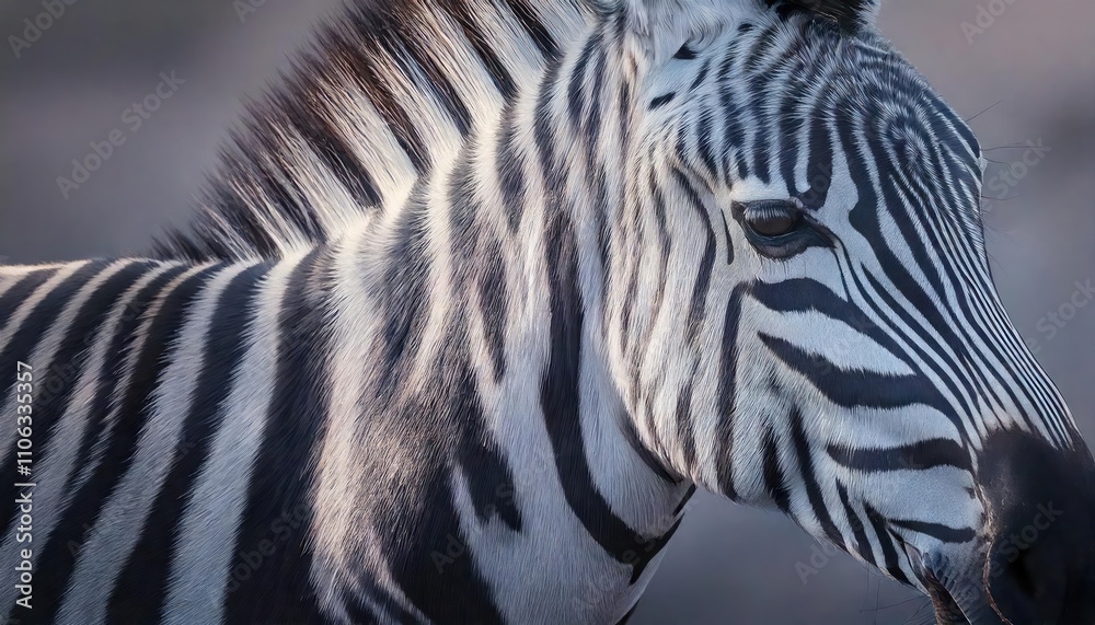 Naklejka premium Intriguing patterns of a zebra's distinctive stripes. 