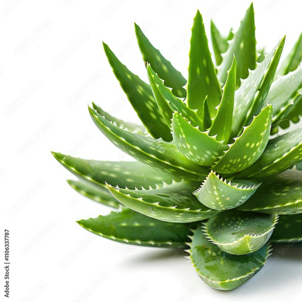 Close-up of vibrant green aloe vera plant leaves, showcasing their texture and serrated edges. Close-up of vibrant green aloe vera plant leaves, showcasing their texture and serrated edges.