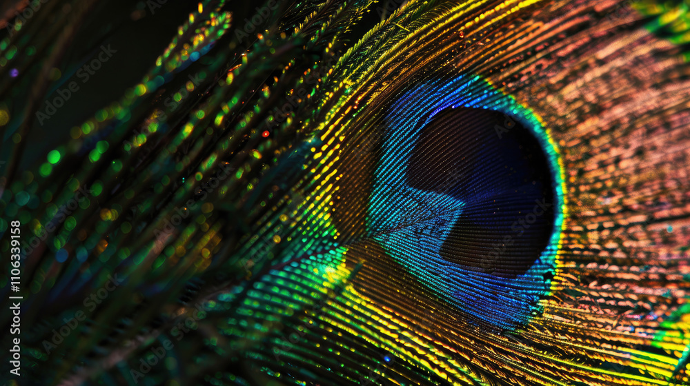 Obraz premium peacock feather detail