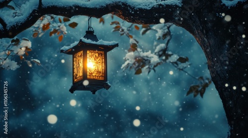 Wallpaper Mural Linterna colgante en invierno Torontodigital.ca