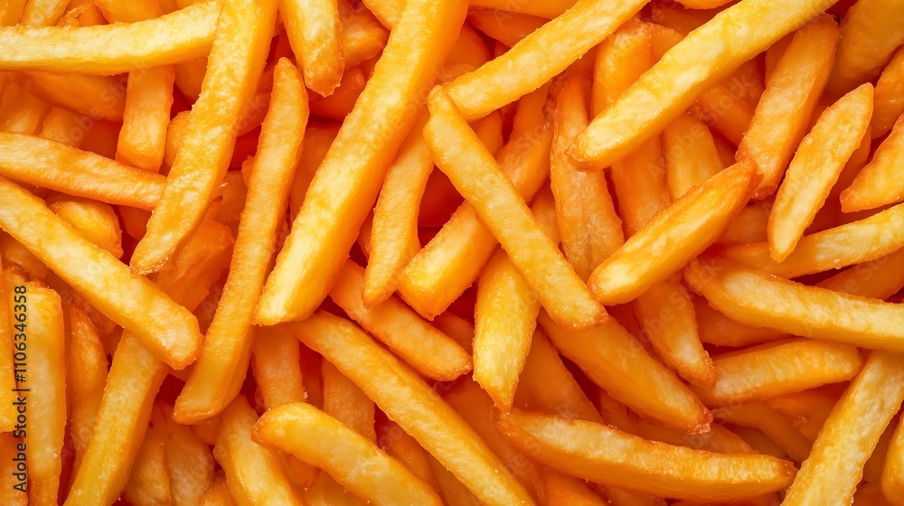 Crunchy french fries background, top-down view. Crunchy french fries background, top-down view.