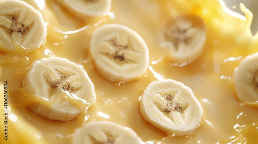 Banana Burst Banana slices in a creamy yellow splash, creating a smooth, tropical delight. Banana Burst Banana slices in a creamy yellow splash, creating a smooth, tropical delight.