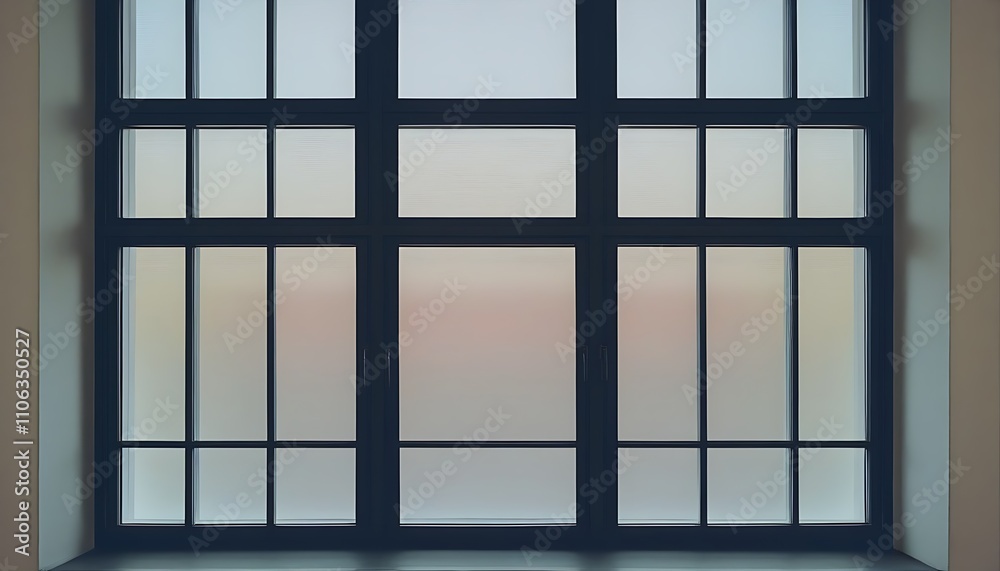 Minimalist and modern design of indoor window frame in abstract art style. Minimalist and modern design of indoor window frame in abstract art style.
