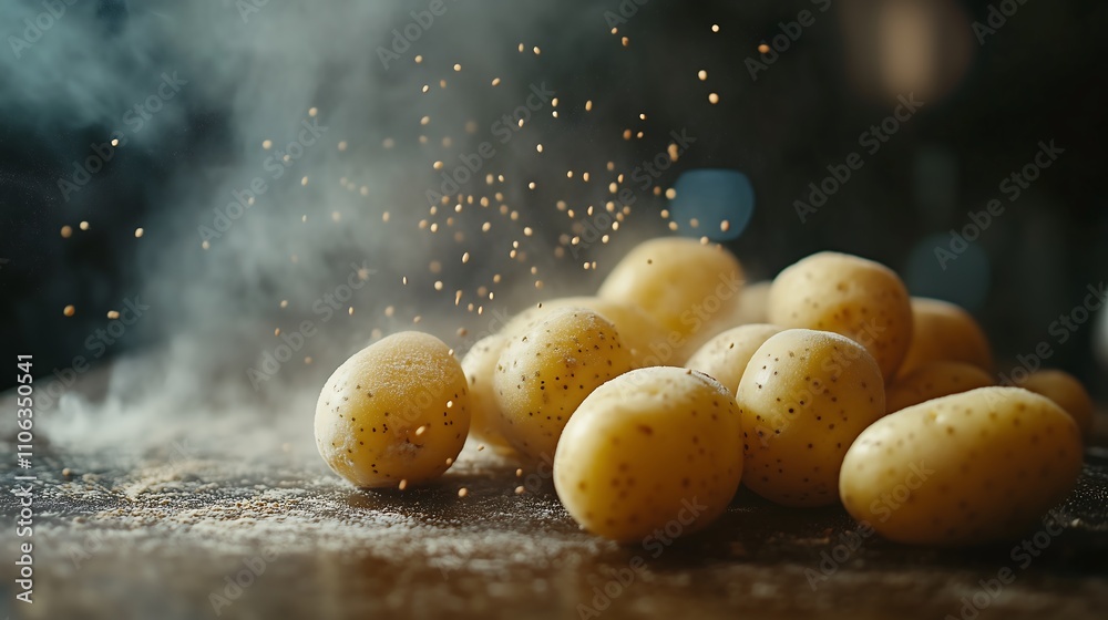 Close-up of raw potato. Close-up of raw potato.