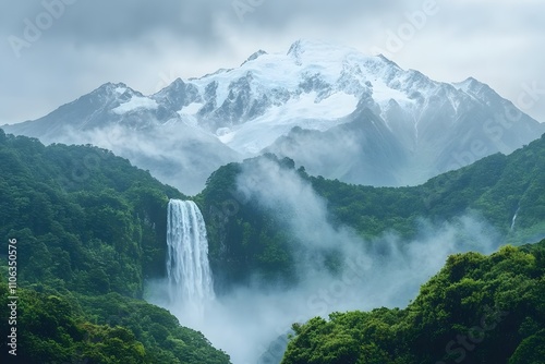 Mount aspiring waterfall