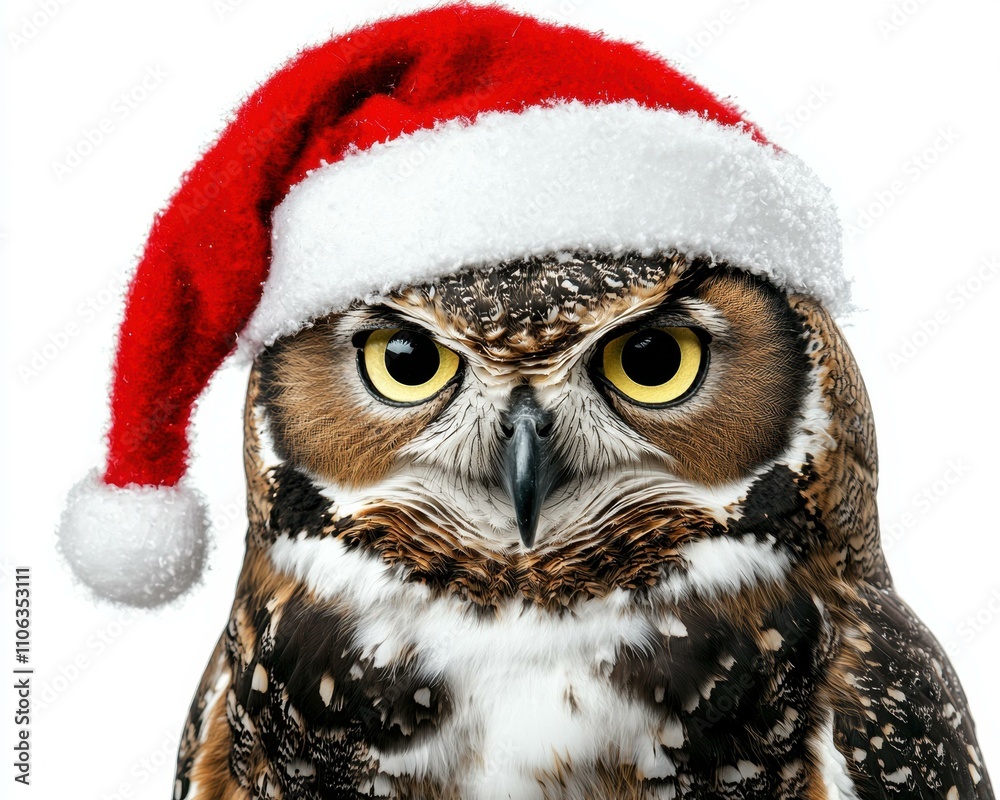Christmas owl. AI.