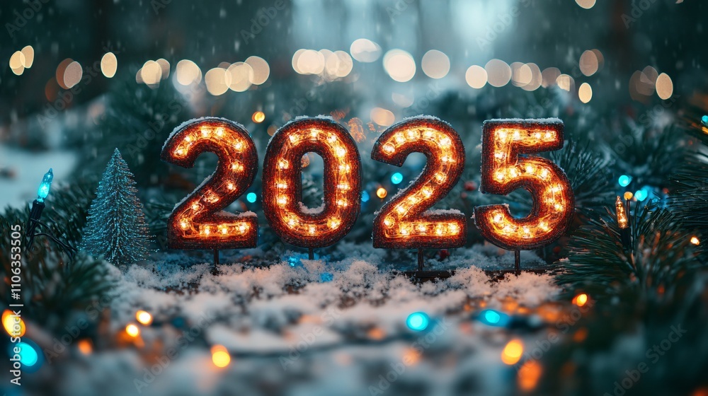 2025 glowing background 2025 glowing background