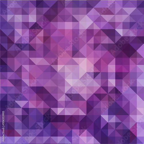 Violet velvet Background with Triangle Pattern. Polygonal abstract background in violet. Geometric Mosaic Background, Creative Design Templates. Background for your web site design. EPS 10