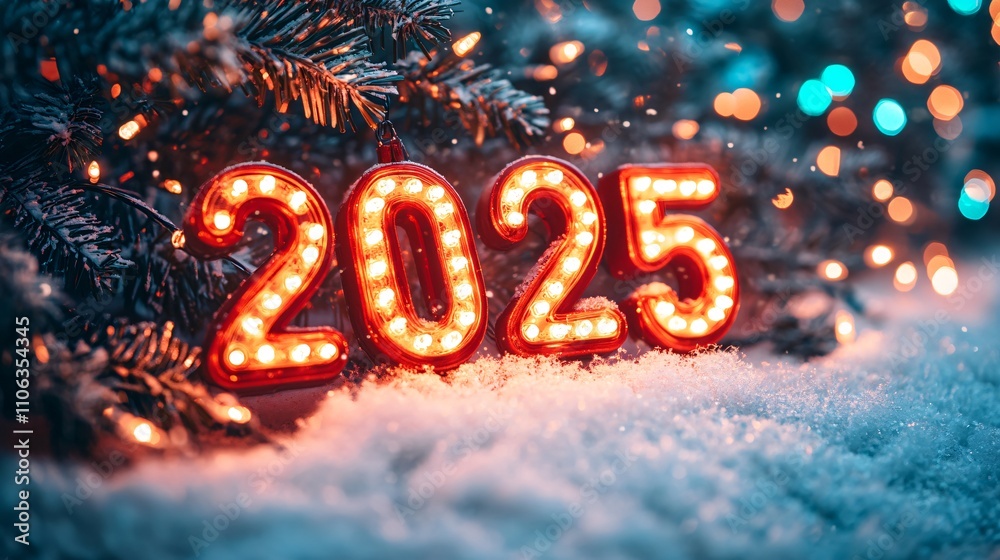 2025 glowing background 2025 glowing background